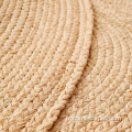 Matte de tapis de paille rond à fibre naturelle naturel